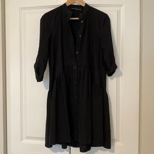 Zara Black Button Down Dress
